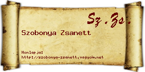 Szobonya Zsanett névjegykártya