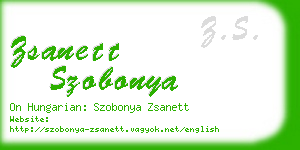 zsanett szobonya business card